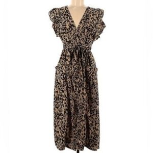 Sienna Sky Leopard Print Midi Dress